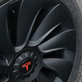 Tessgo 19" Überturbine Style Wheel Covers for Model Y Juniper – Matte Black Hubcaps for Crossflow Wheels, OEM Fit Upgrade