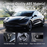 Tessgo 19" Storm Style Sport Wheel Covers for Tesla Model Y - Matte Black, OEM Fit Upgrade (Set of 4)