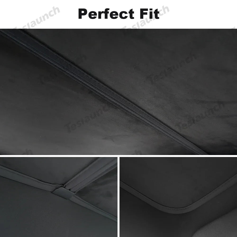 Alcantara Nano Ice Crystal Glass Roof Sunshade for Tesla Model Y L 6-Seater 2026+