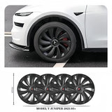 Überturbine Style Matte Black 19" Wheel Covers for Model Y Juniper 2025.03+