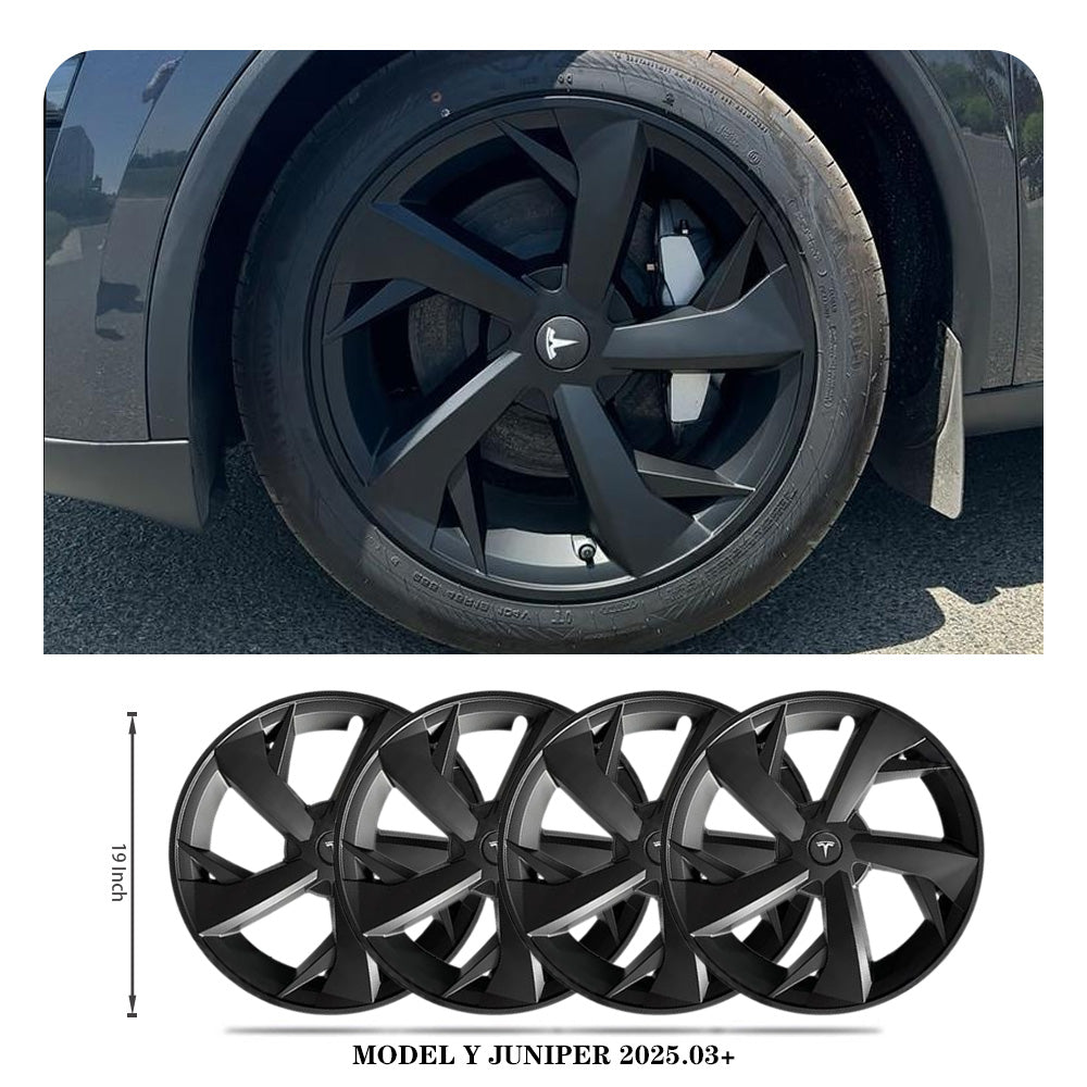 Hubcaps for Model Y Juniper 19 Inch Crossflow Wheels OEM Style Wheel Covers Exterior Accessories Upgrade 4PCS