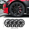Nova-Style Wheel Covers for Tesla Model 3 (2017–2023.09) – 18” Aero Wheels – Matte Black & Silver – OEM-Fit Rim Protectors