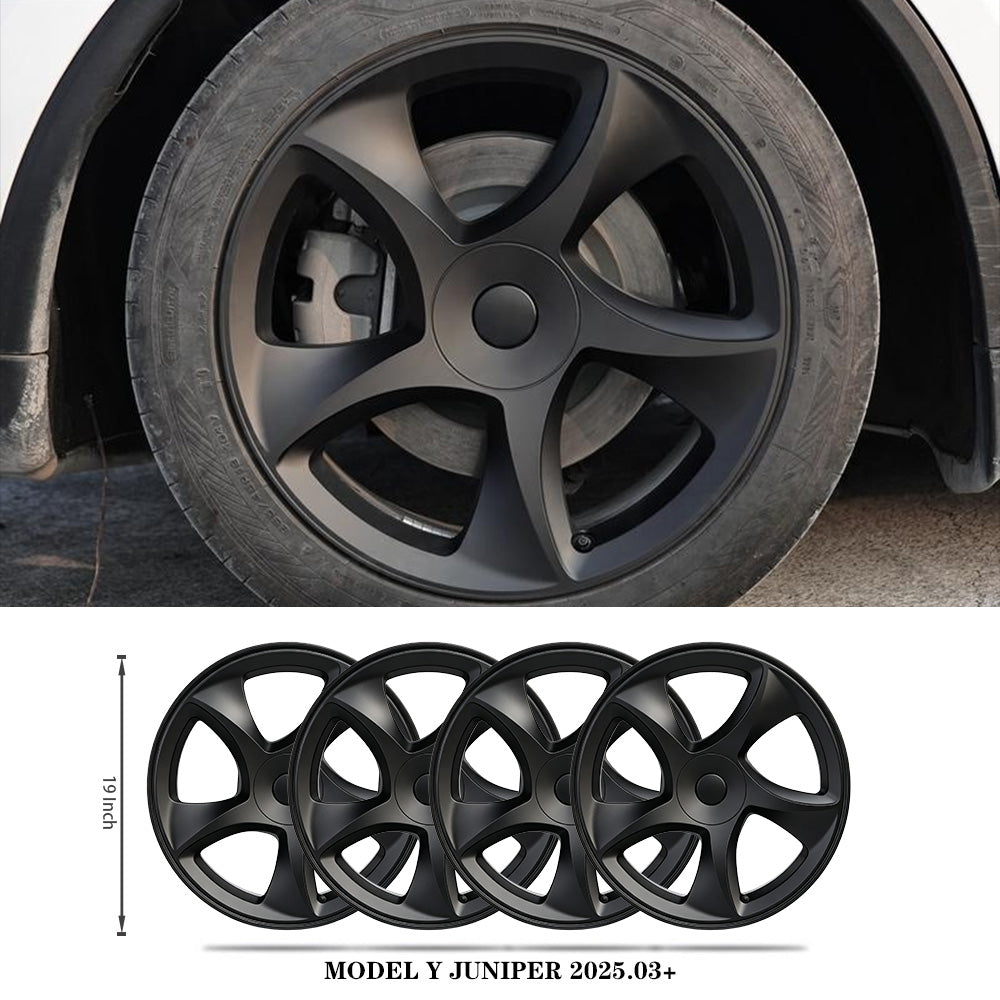 19" 3D Sculpted Crossflow Style Wheel Covers for Model Y Juniper