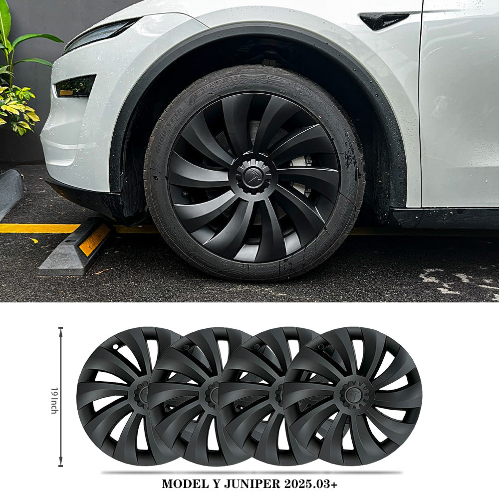 TESSGO 19" Uberturbine Style Wheel Covers FOR Tesla Model Y Juniper 2025-2026+