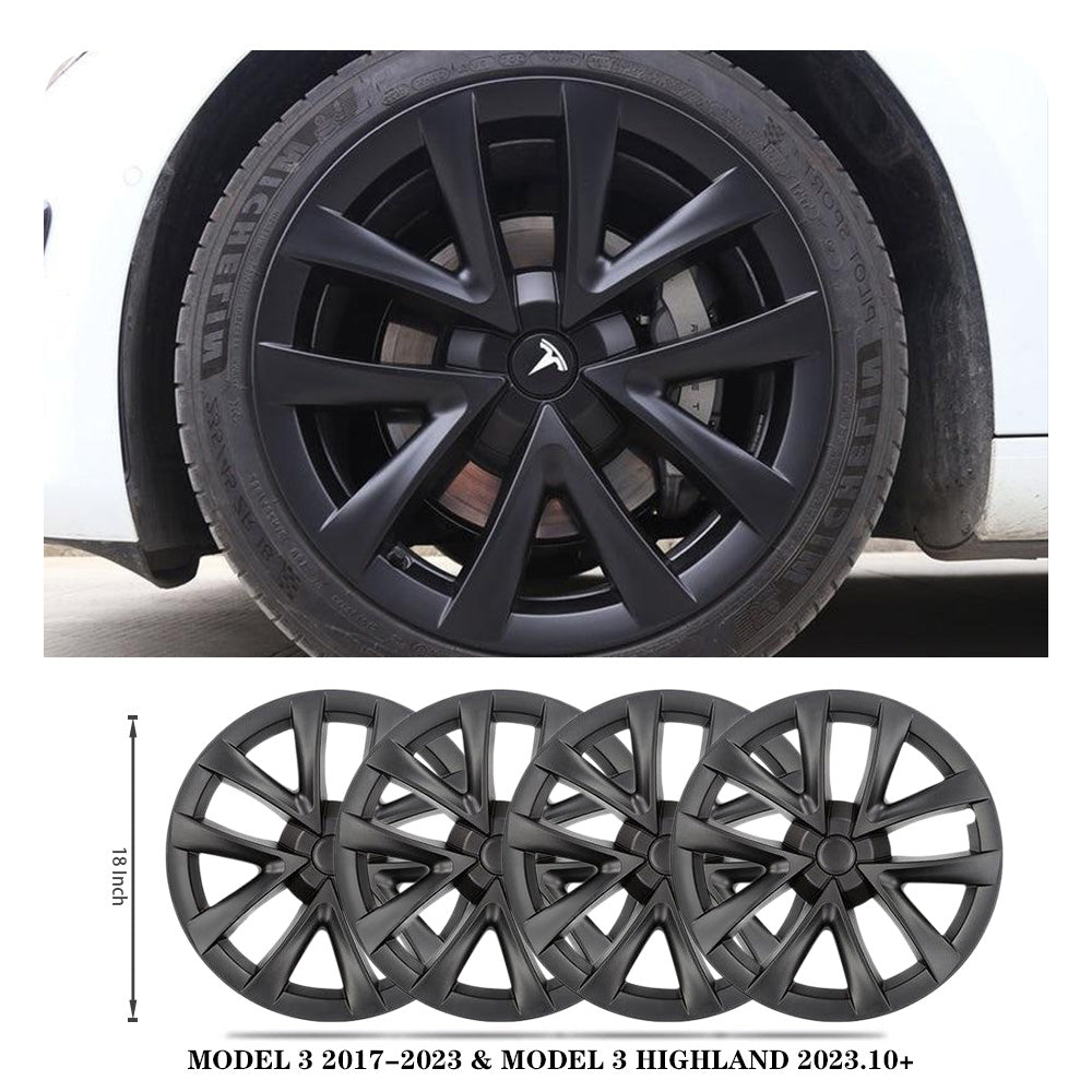 18-inch Arachnid-style wheel covers for Model 3 Highland