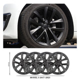 Arachnid Style 18" Wheel Covers for Model 3 2017–2023 Matte Black Set of 4