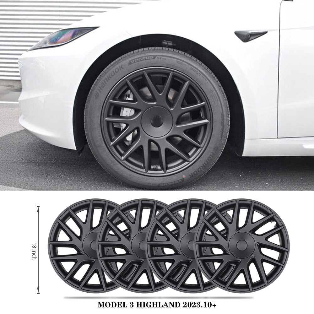 18-Inch Photon Wheel Cover for Tesla New Model 3 Highland 2023.10+ - Plain Center