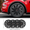 Tessgo 19" Überturbine Style Wheel Covers for Model Y Juniper – Matte Black Hubcaps for Crossflow Wheels, OEM Fit Upgrade
