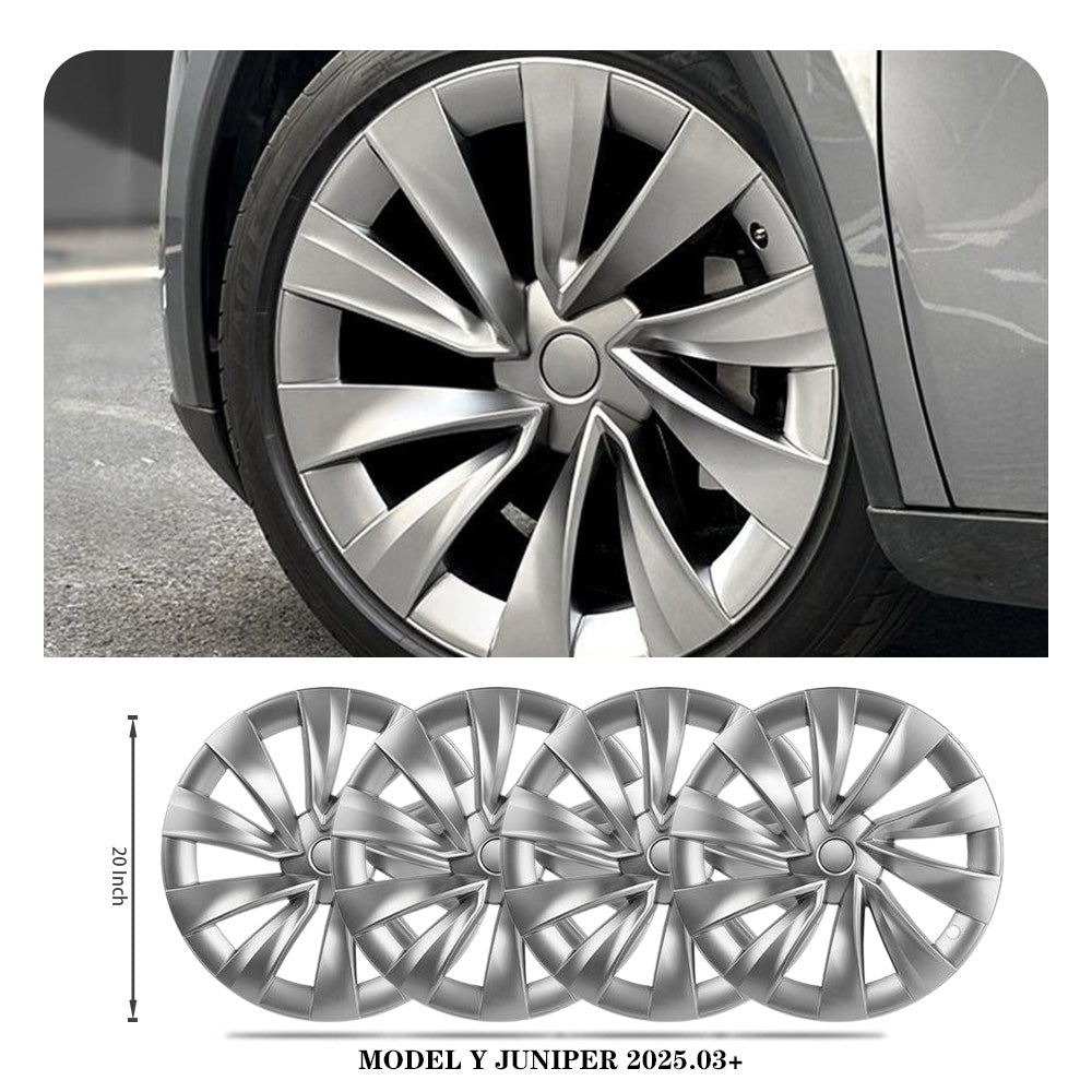 Tessgo Helix 2.0 Style Wheel Hubcaps (Set of 4) for Tesla 2025+ Model Y Juniper 20'' Helix 2.0 Wheels