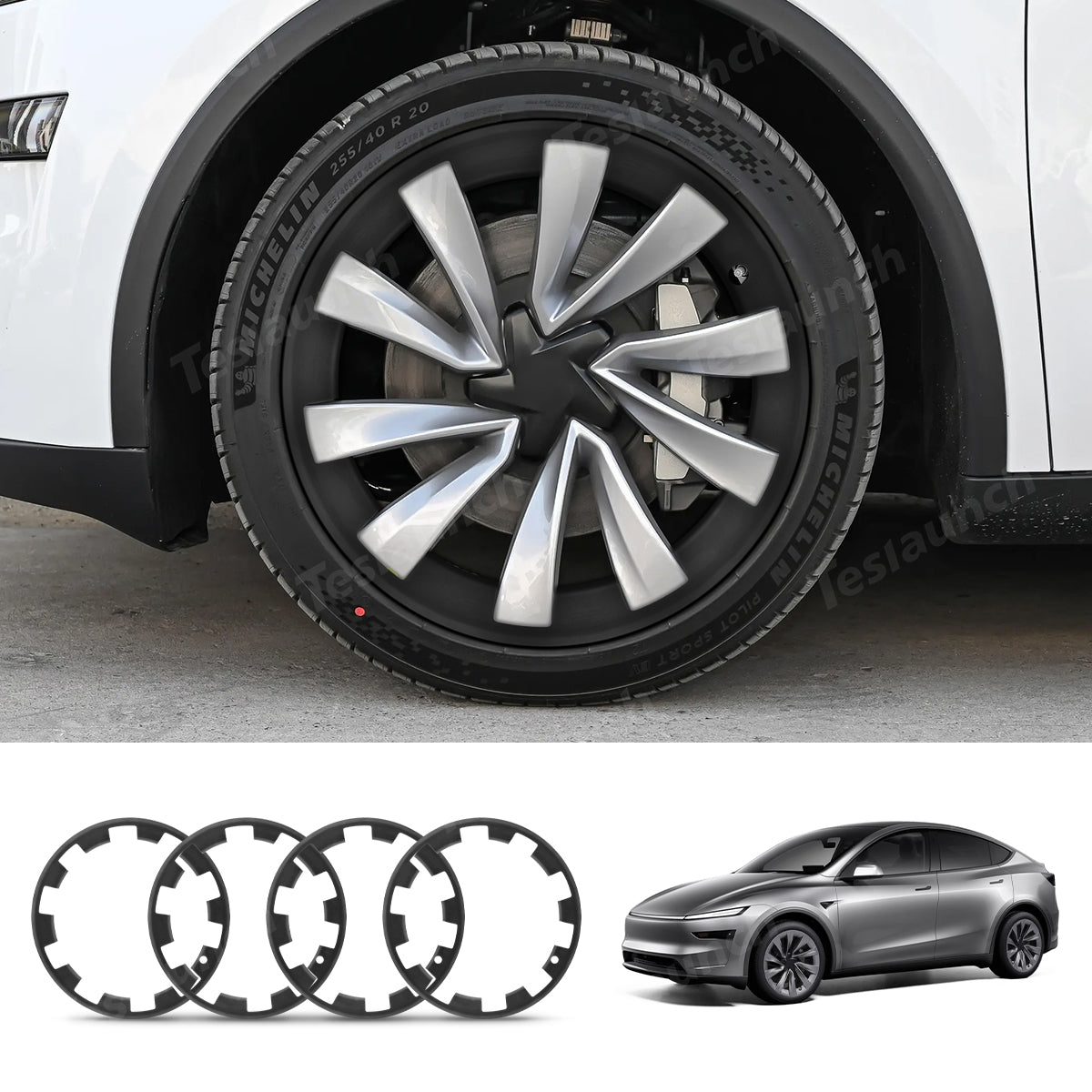 Tessgo All-in-one Rim Protector for Tesla Model Y Juniper 20’’ Helix 2.0 Wheels