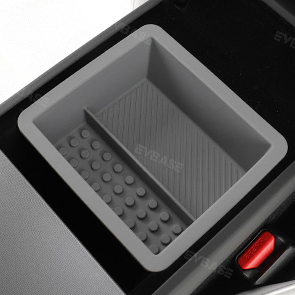 Model 3 Highland Storage Box Double Layer Center Console Organizer Tray Silicone Liner