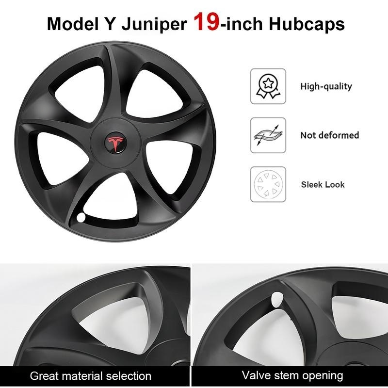 19" 3D Sculpted Crossflow Style Wheel Covers for Model Y Juniper
