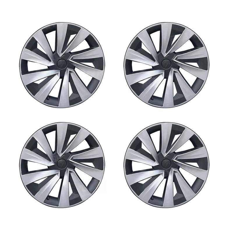 Model Y Juniper 19 Inch Wheel Covers for Tesla Crossflow Wheels Spiral Style Aero Hubcaps 4PCS