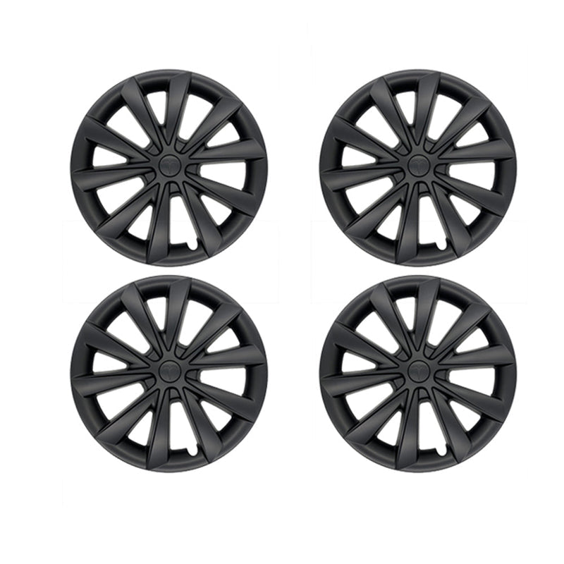 18" Matte Black Aero Style Wheel Covers for Model 3 2017–2023 4PCS