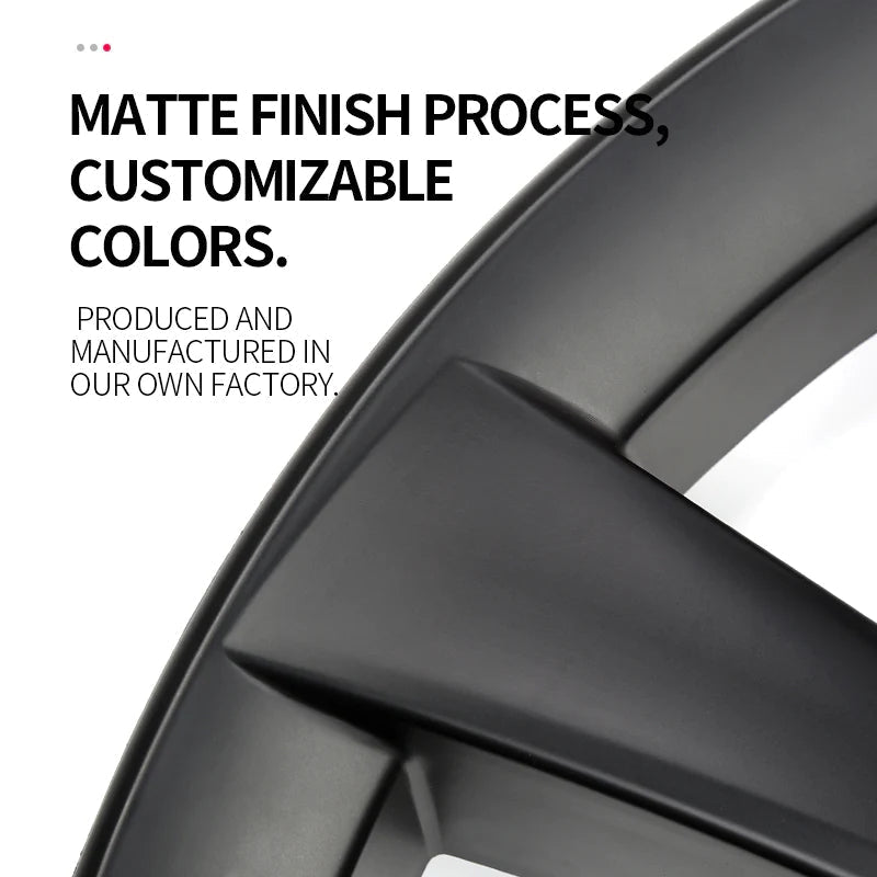 18" Matte Black Aero Style Wheel Covers for Model 3 2017–2023 4PCS