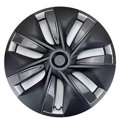 Tesla Model Y 19 Inch Gemini Wheel Cover Matte Black Hubcaps (4 Pcs Set) Curb Rash Protection