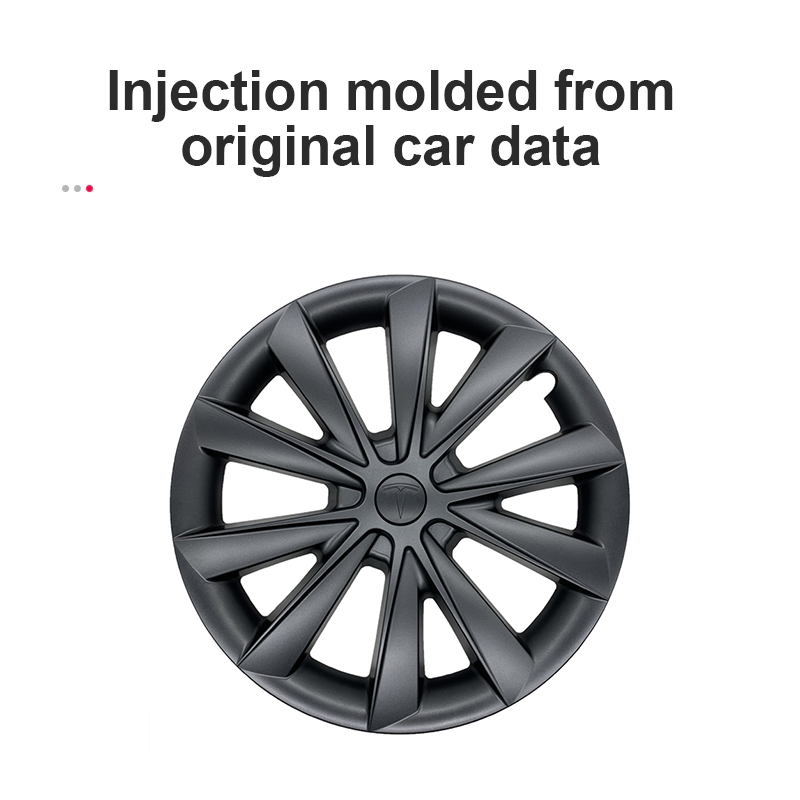 18" Matte Black Aero Style Wheel Covers for Model 3 2017–2023 4PCS