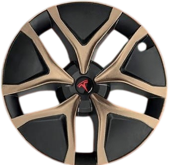 Model Y Juniper 19" Wheel Covers Satin Bronze Hubcaps Inspired By Model Y Performance