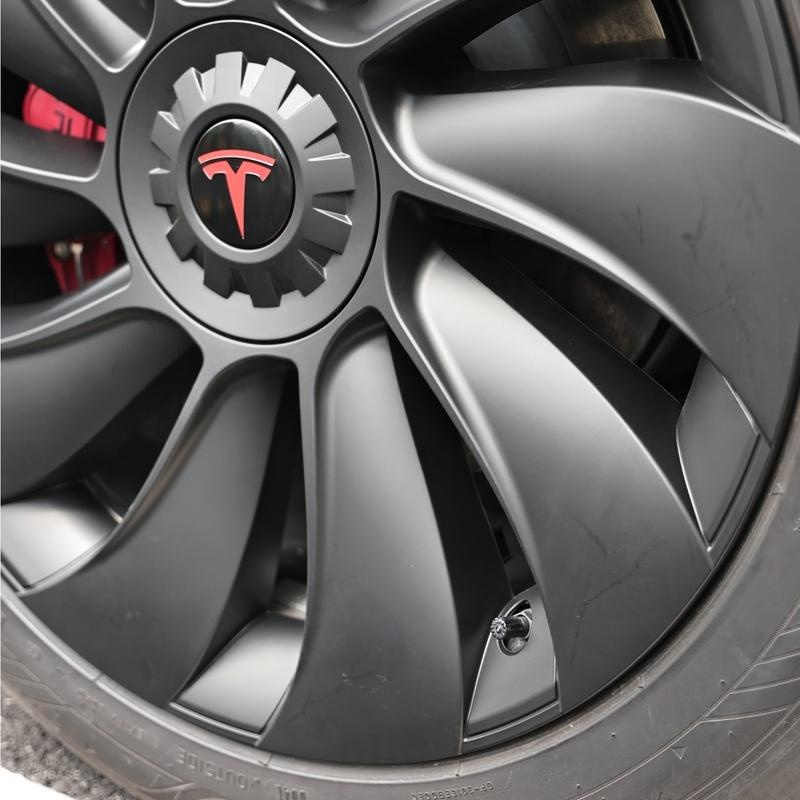Tessgo 19" Überturbine Style Wheel Covers for Model Y Juniper – Matte Black Hubcaps for Crossflow Wheels, OEM Fit Upgrade