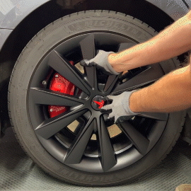 18" Matte Black Aero Style Wheel Covers for Model 3 2017–2023 4PCS