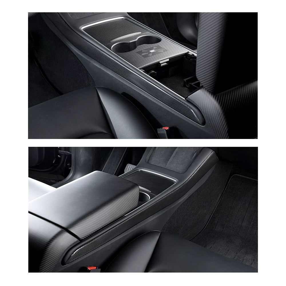 Tesla Model 3 (21-23) & Y (21-24) Carbon Fiber Console Trim