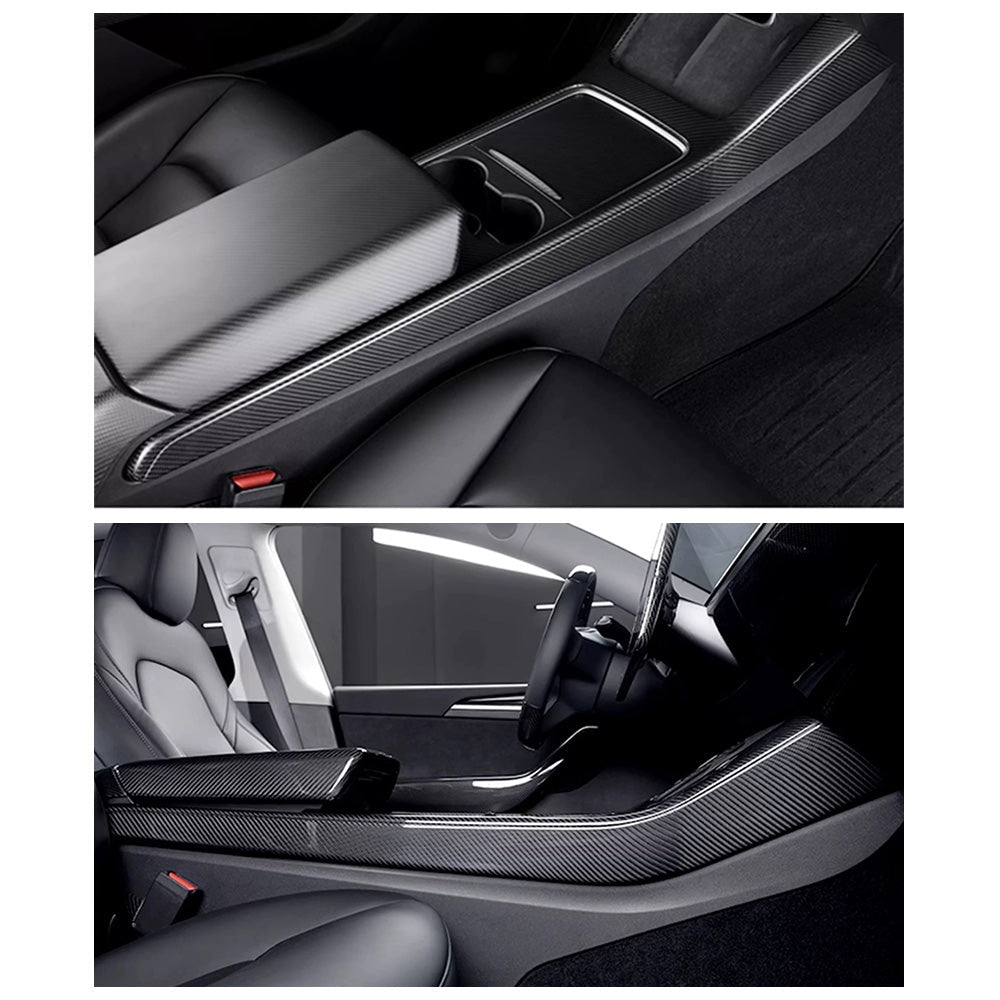 Tesla Model 3 (21-23) & Y (21-24) Carbon Fiber Console Trim