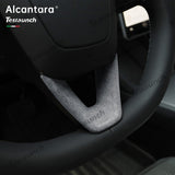 Alcantara Steering Wheel U-shaped Cover for Tesla Model Y L 2026+