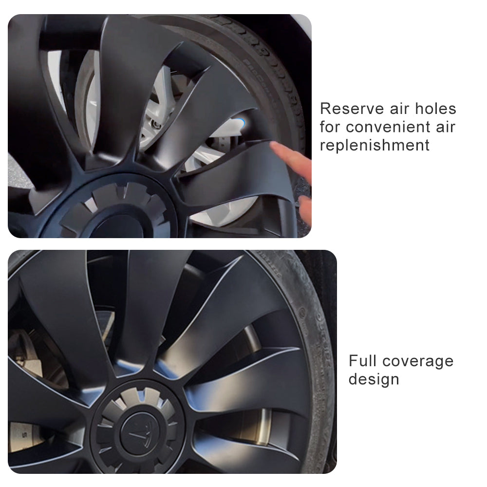 Tesla Model 3 18 Inch Hub Cap Replacement Model 3 Überturbine Wheel Caps Protector Cover Kit 4pcs
