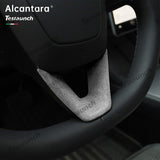 Alcantara Steering Wheel U-shaped Cover for Tesla Model Y L 2026+