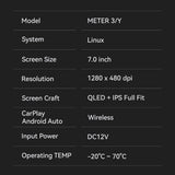 Gear Shift Stalk Screen CarPlay/Hicar Dashboard Display for Tesla Model 3/Model Y Juniper
