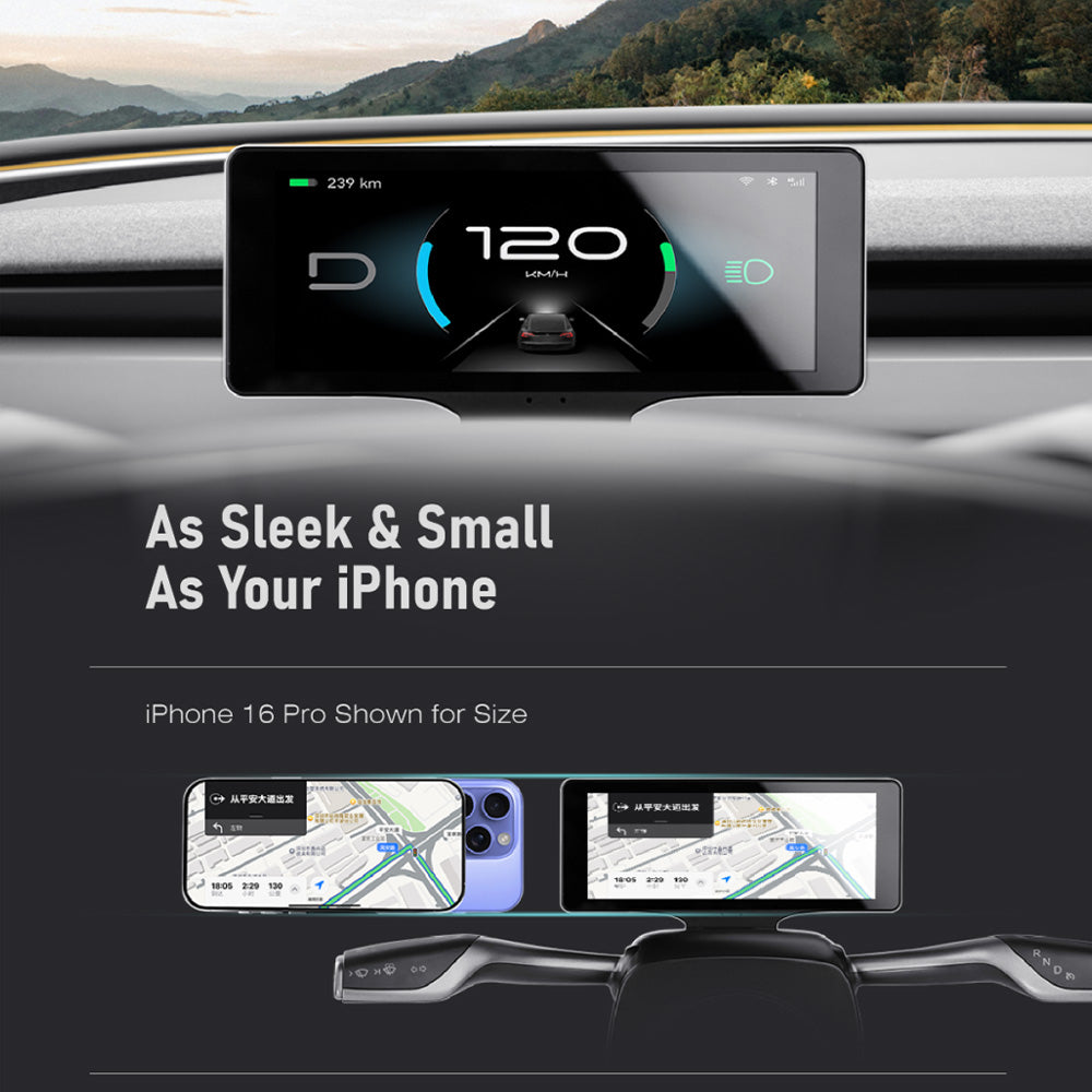 Gear Shift Stalk Screen CarPlay/Hicar Dashboard Display for Tesla Model 3/Model Y Juniper