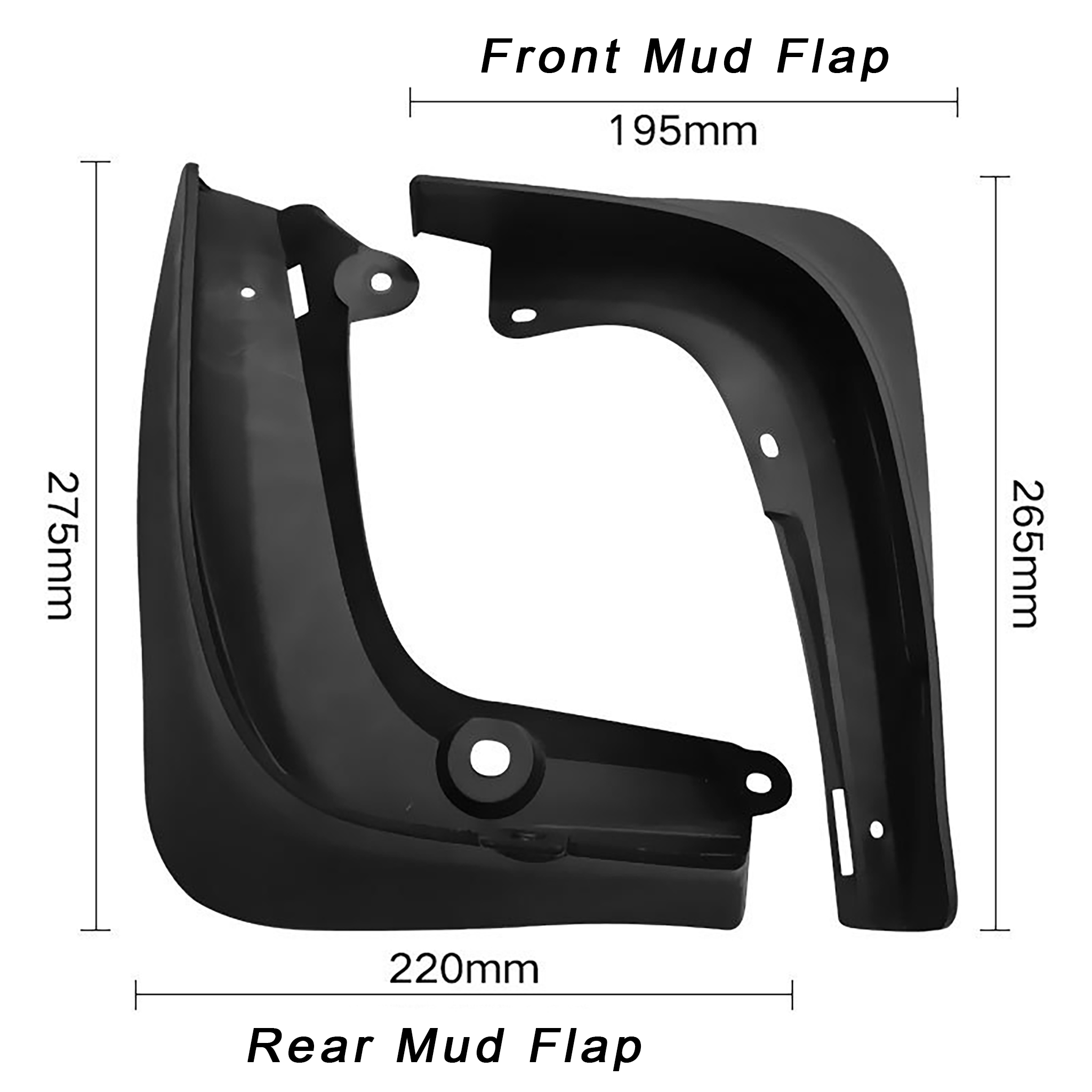 Mud Flaps Set For Tesla Model S 2014-2020 Pre-Refresh