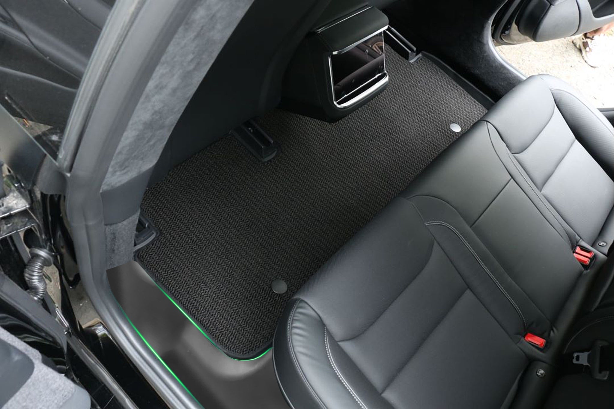 Tesla Model S Rear Door Sill Protector (2021+ Refreshed) – Custom-Fit TPE Shield for Back Door Interior Flocking
