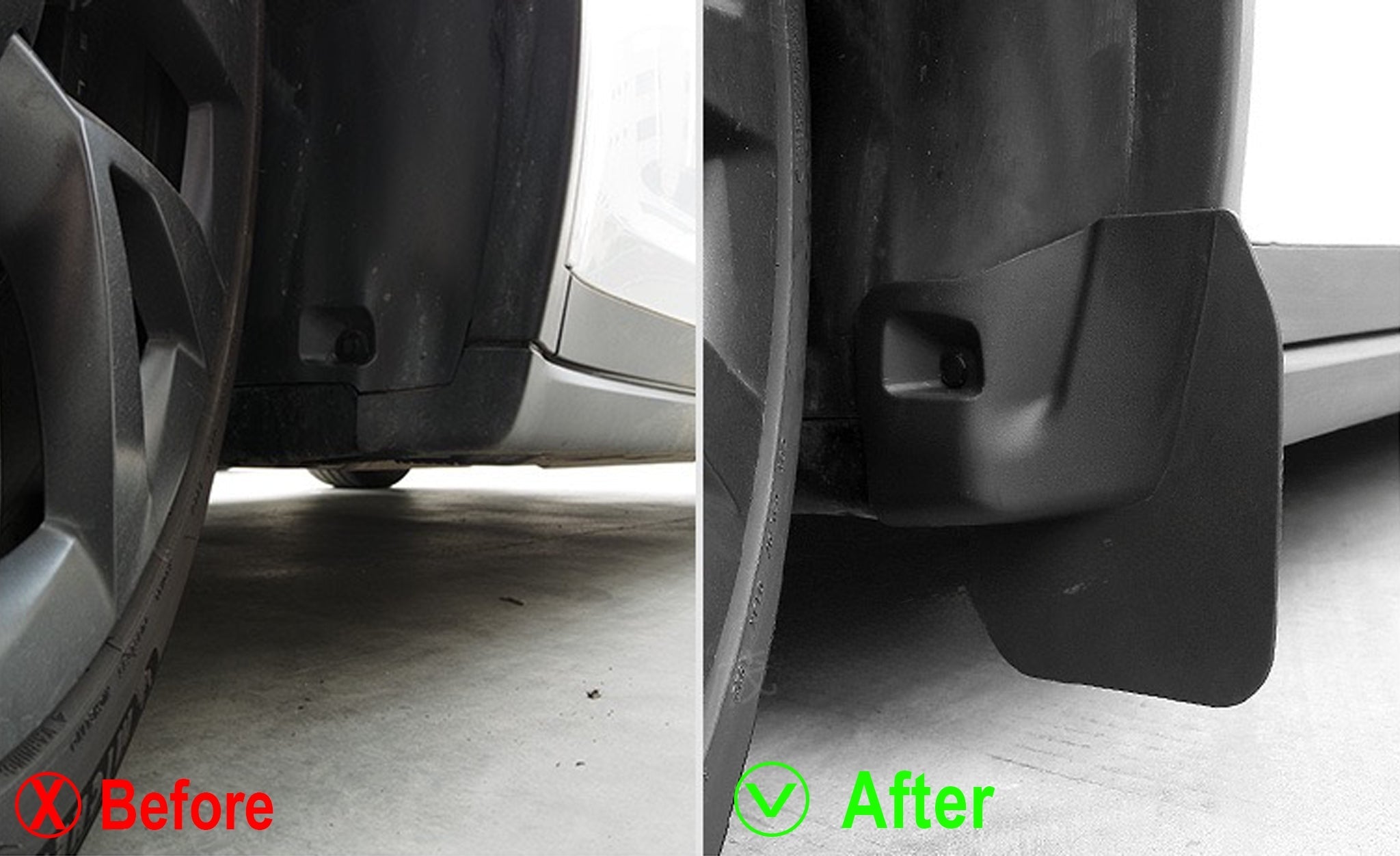 Premium Custom-Fit Mud Flaps for 2021-2025 Tesla Model X | No-Drill Installation & Paint Protection