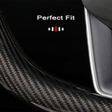 carbon fiber steering wheel overlay perfect fit Tesla Model Y Juniper