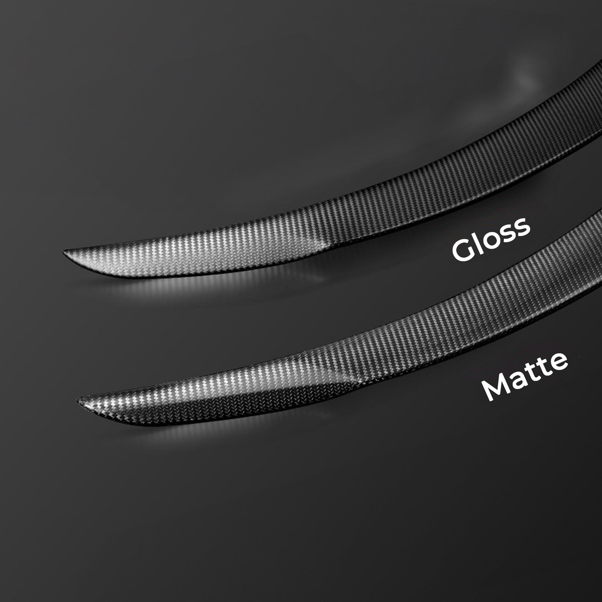Teego Carbon Fiber Spoiler-Gloss & Matte comparison