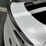 Top view of Carbon Fiber Spoiler installed on Tesla Model 3 Highland