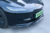 Aero Front Lip Spoiler For Tesla 2024+ Model 3 Highland (3 pieces)