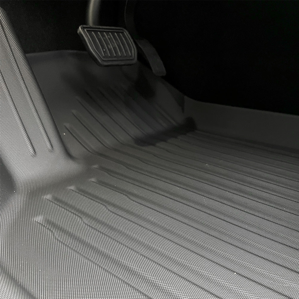 Close up of 2025+Model Y Juniper Floor Mats Full Coverage