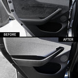 before vs after installation: Model Y Juniper Carbon Fiber Rear Door Armrest plane
