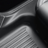 Door sill protection detail of Tesla Model Y Juniper All-Weather & Full Coverage Protection Floor Mats