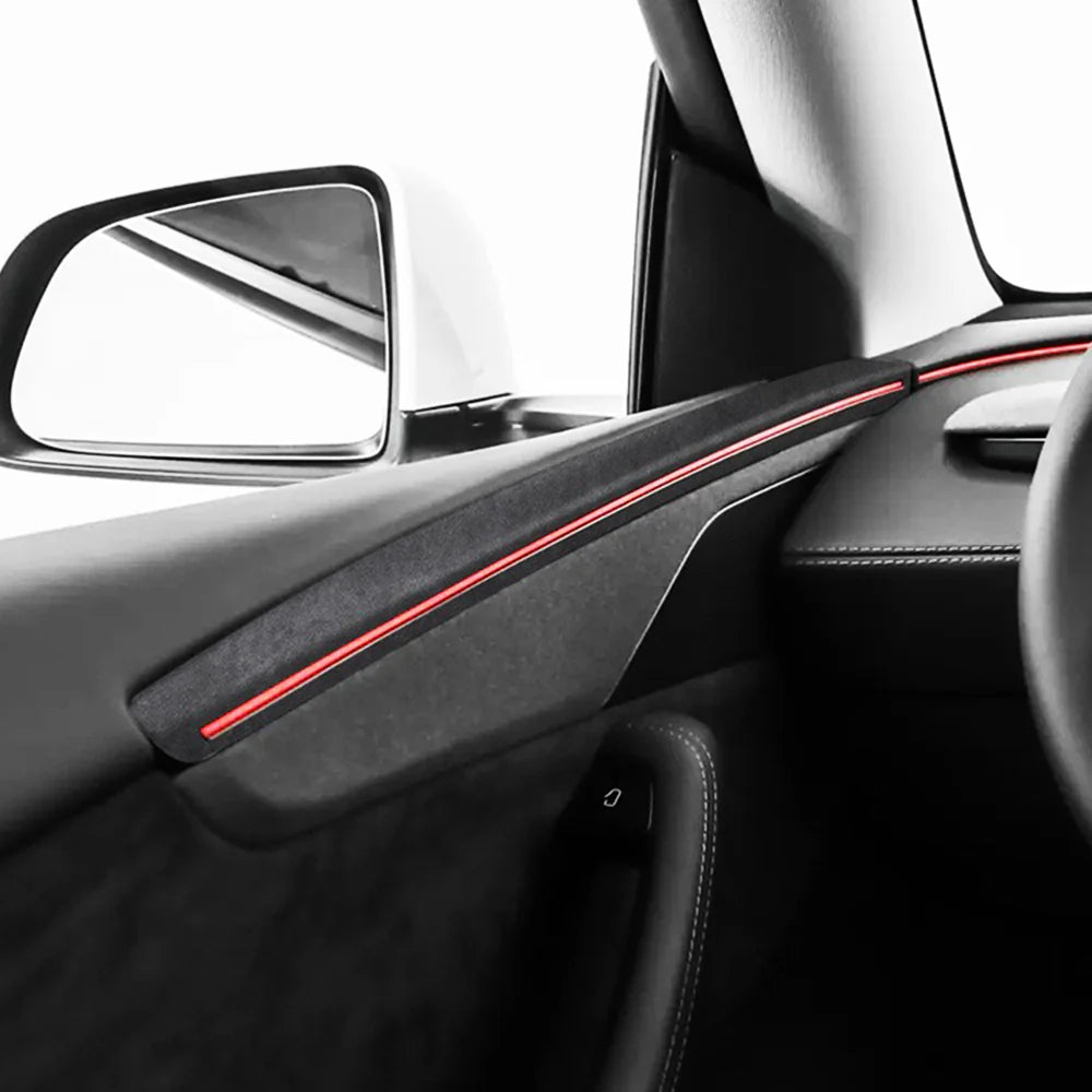 Tessgo Alcantara Door Panel Trim with Ambient Lighting Integration for Tesla Model Y Juniper 2026+