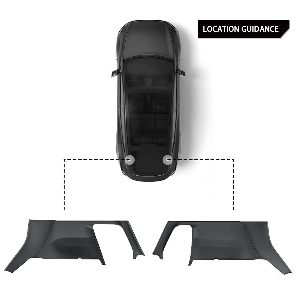 Trunk Side & C-Pillar Protectors for Tesla Model Y Juniper (2025+) – OEM-Style TPE Interior Guard Set