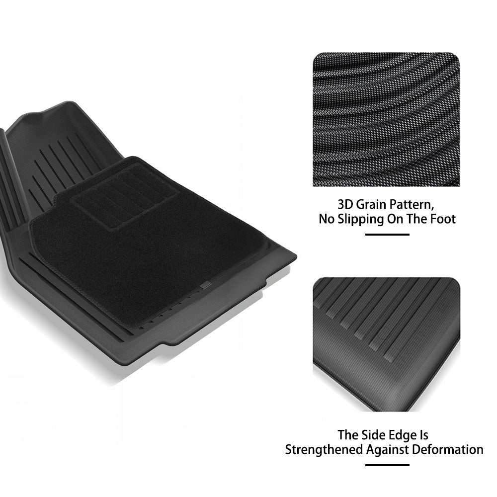 2025+ Tesla Model Y Juniper Right-Hand Drive Custom-Fit TPE All-Weather Floor Mats with Detachable Carpet – Eco-Friendly & OEM Precision