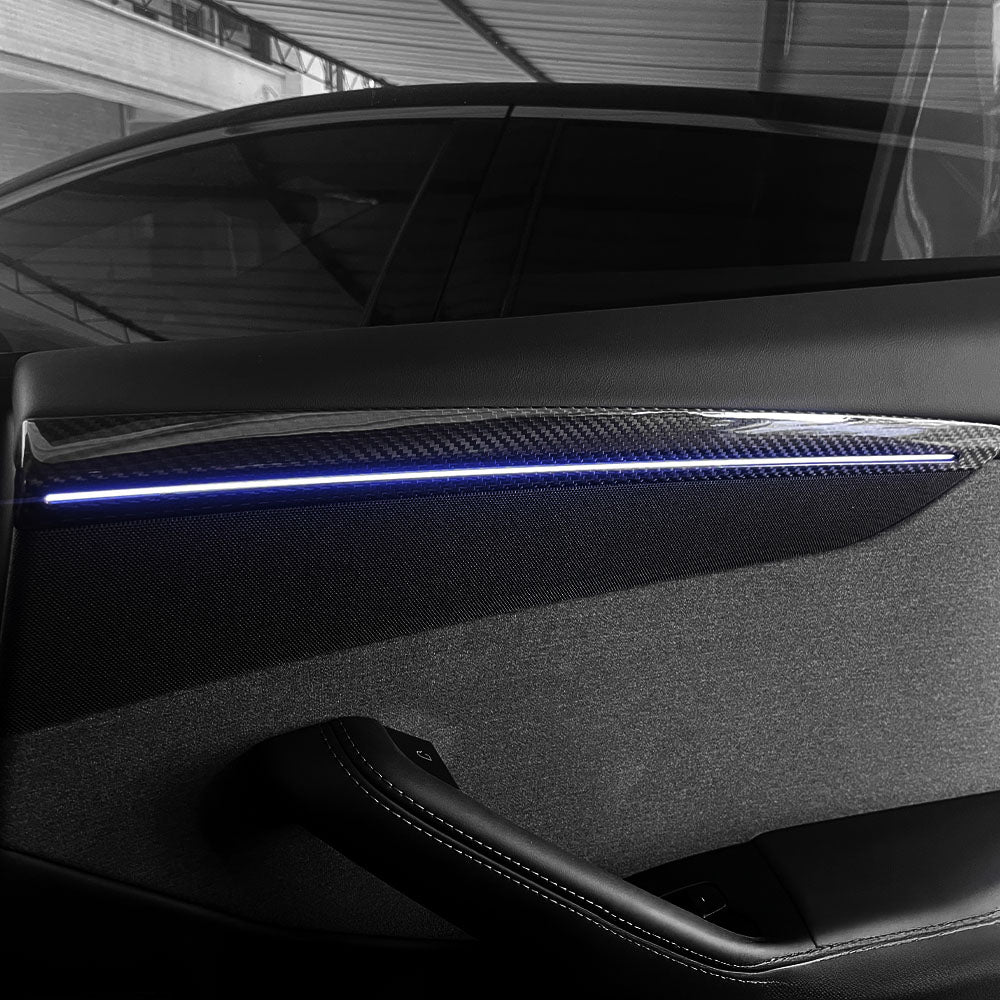 Tesla Model Y Juniper Carbon Fiber Door Trim Covers