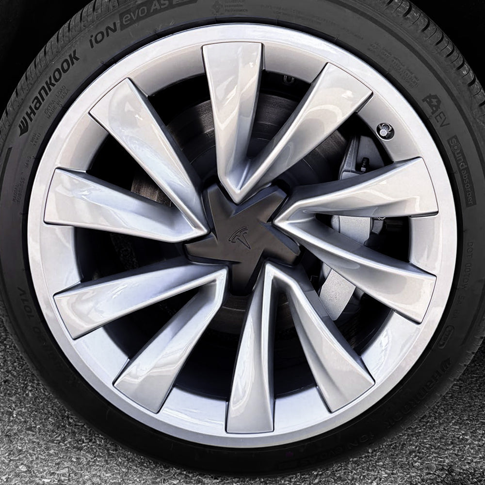 2025+ Tesla Model Y 20-Inch Helix Wheel Protectors | Premium ABS Curb Rash Guards | Easy Snap-On Installation