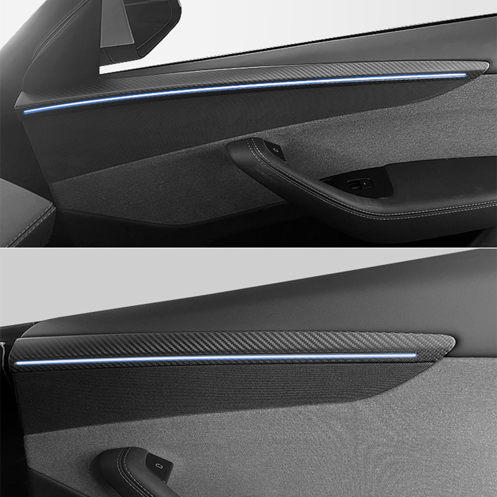 Tesla Model Y Juniper Carbon Fiber Door Trim Covers