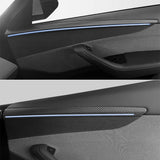 Tesla Model Y Juniper Carbon Fiber Door Trim Covers