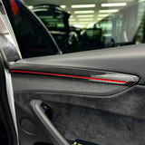 Tesla Model Y Juniper Carbon Fiber Door Trim Covers