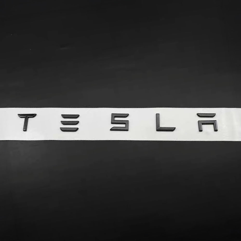 Black Tesla letter Stickers